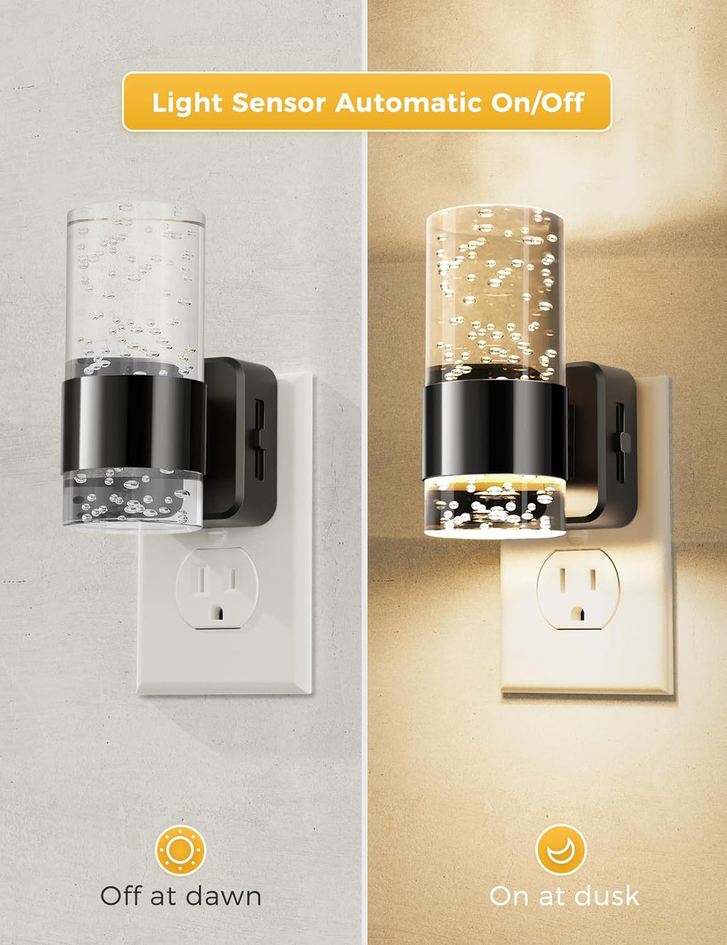L LOHAS LED Luz nocturna, luces nocturnas regulables que se enchufan la