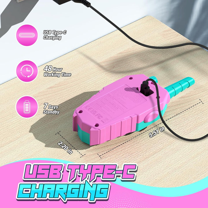 Walkie Talkies recargables para niñas: juguetes de cumpleaños regal...
