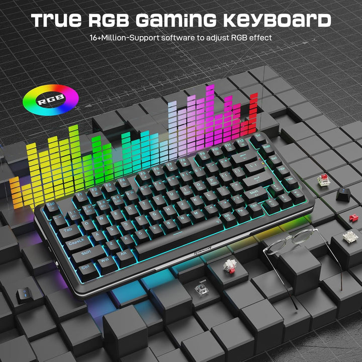 Redragon K713 Teclado mecánico inalámbrico, teclado para juegos RGB...