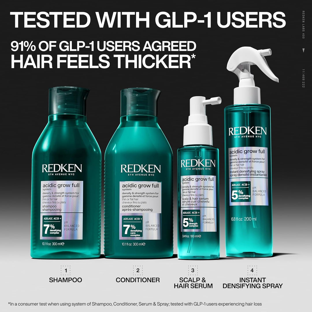 Redken Acidic Grow Full System - Suero para el cuero cabelludo y el...