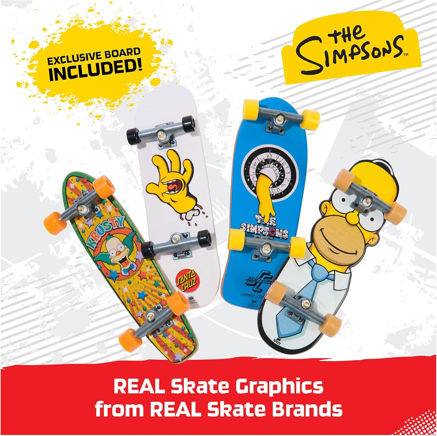 TECH DECK Ultra DLX - Juego de 4 patinetas Simpsons mini
