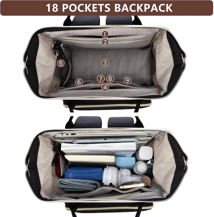 Focdod Mochila para computadora portátil para mujer, mochila de tra...