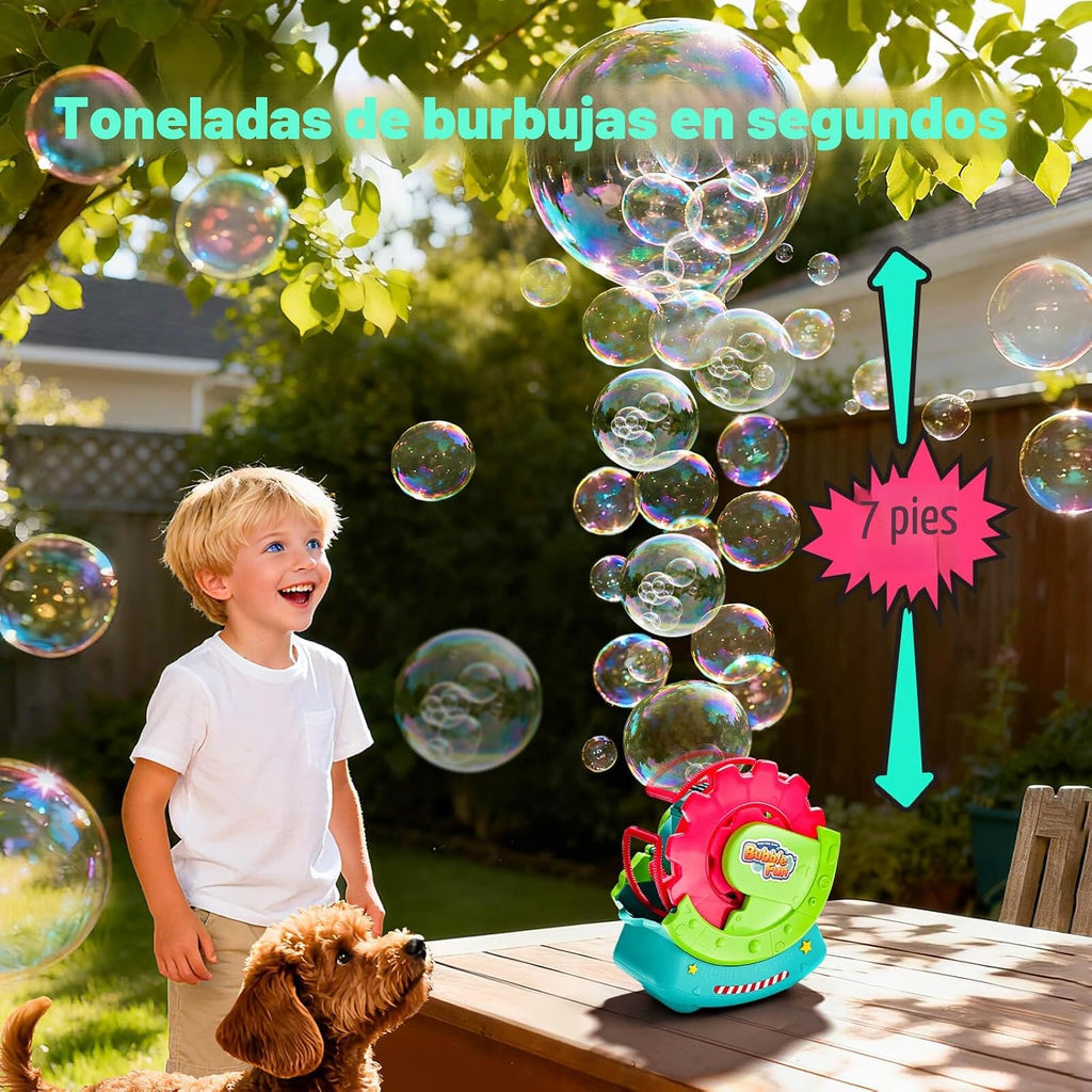 Bubble Machine para Toddlers Kids & Pets con 8oz Safe Solution