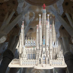 Piececool Rompecabezas de metal 3D para adultos y adolescentes, kit de modelo de metal de La Sagrada Familia, manualidades de bricolaje para adultos, catedral española, juego de construcción de arquitectura, 450 piezas