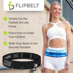 FlipBelt Cinturón para correr con cremallera, riñonera para fitness y correr, empresa estadounidense