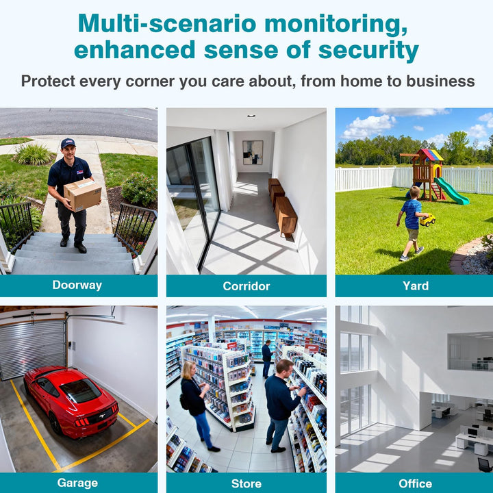 Cromorc Sistema de cámara de seguridad inalámbrica expandible de 10...