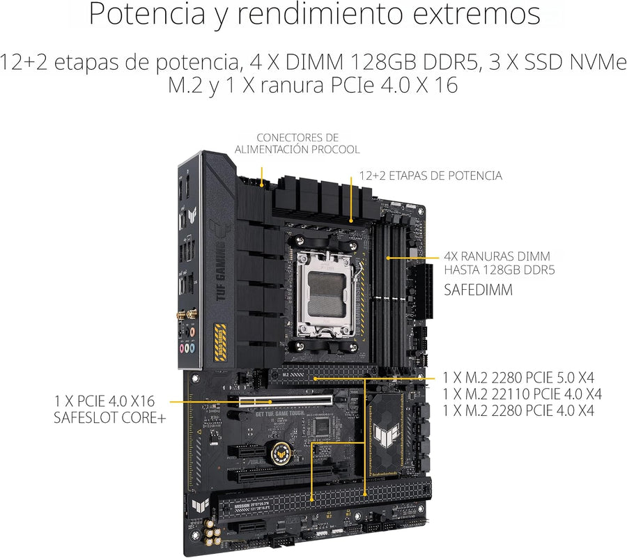 ASUS TUF Gaming B650-PLUS WiFi AMD B650 AM5 Ryzen™ Desktop 9000 800...