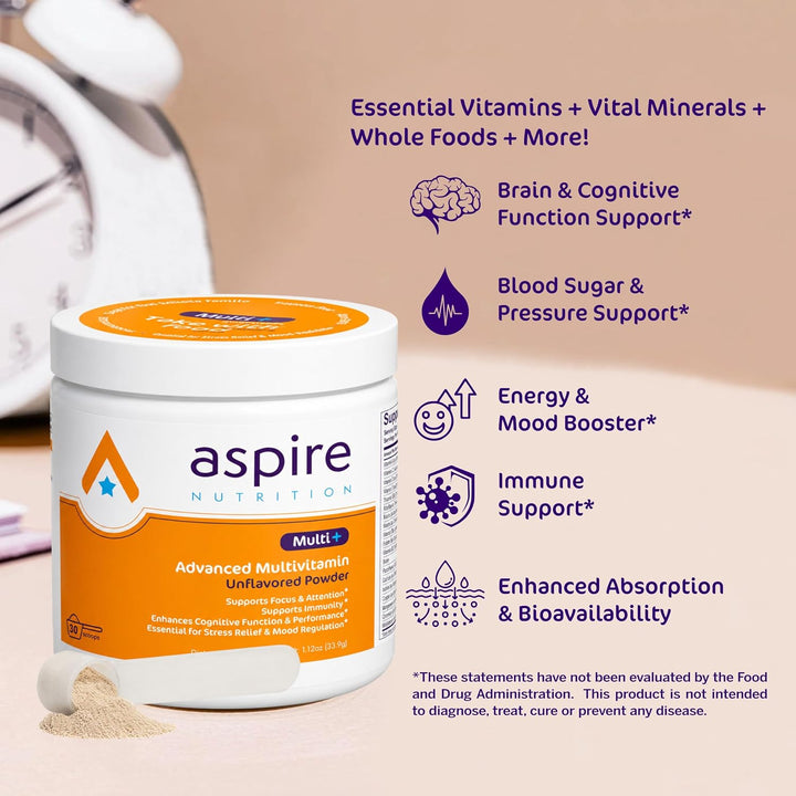 Multivitamínico avanzado Aspire Multi+™ para niños, hombres y mujer...