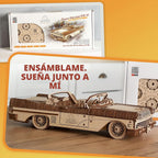 UGEARS Dream Cabriolet VM-05 - Rompecabezas de madera 3D para adultos