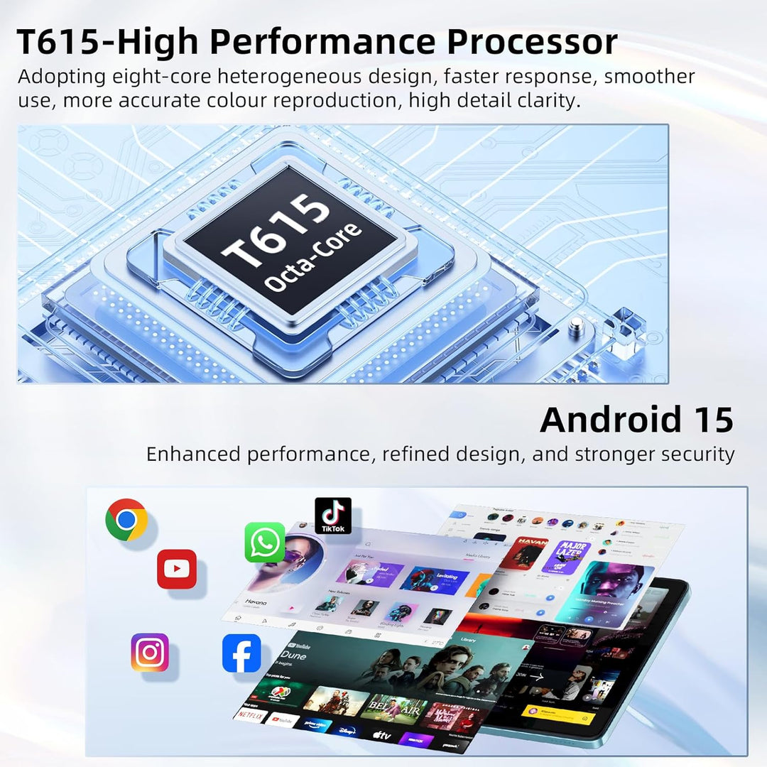 Tablet Android 15 de 10 pulgadas, 24GB RAM 128GB ROM, Tabletas con...