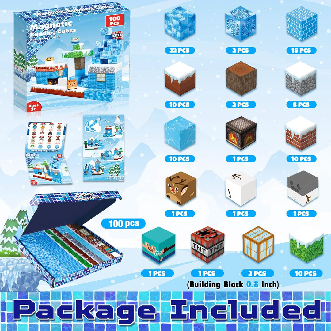 ToyUnited Bloques Magnéticos - 100 Piezas Bloques de Construcción M...