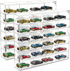 2 Pack Acrylic Display Case para Hot Wheels Storage 1/64 Scale