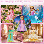 K.T. Fancy American Set de Ropa para Muñeca de 18 Pulgadas Vestidos de Princesa