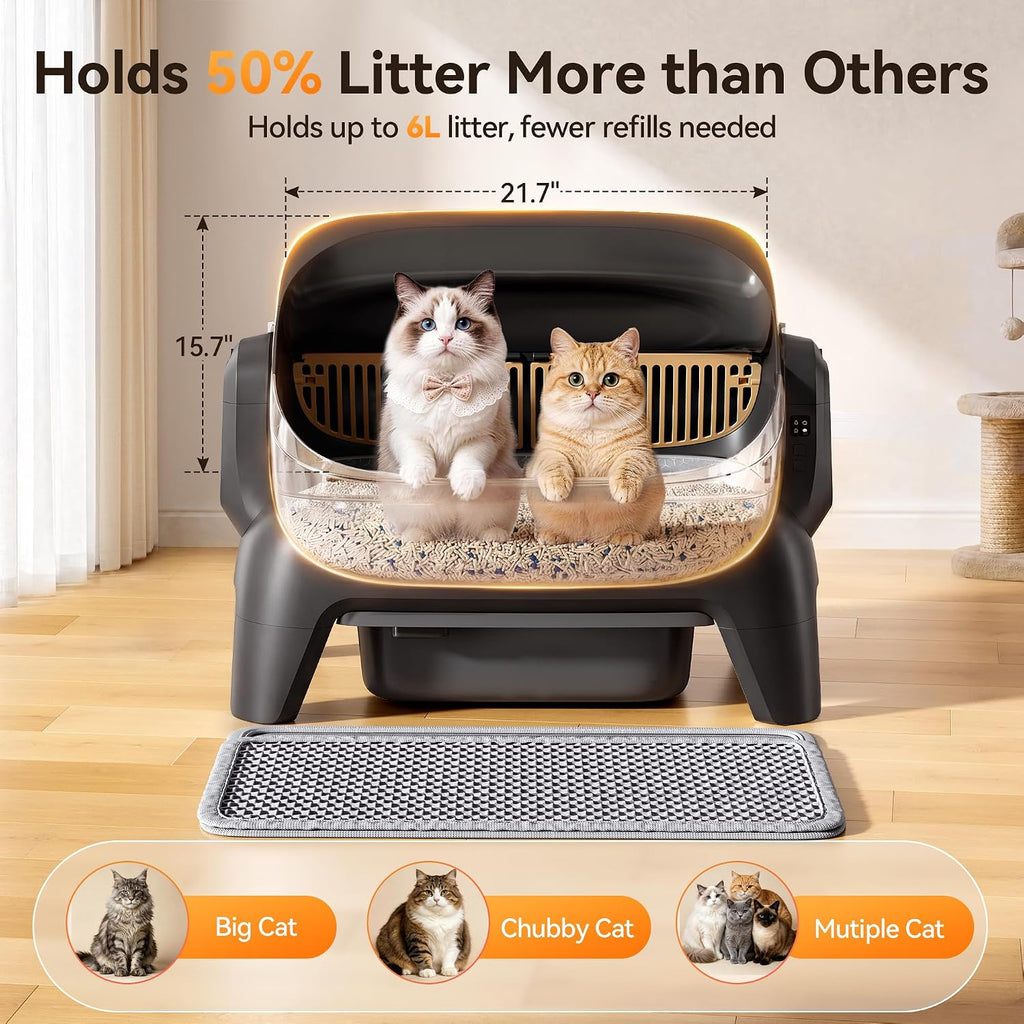 Meowant Caja de arena automática extragrande, exploración infrarroja y