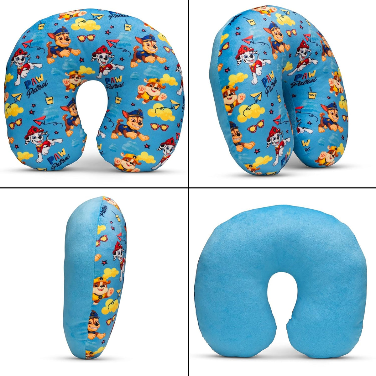 Paw Patrol - Almohada de cuello para niño, accesorios de viaje súper suaves para avión, paseos en coche y hogar, regalo para niños y adultos, (producto oficial) por Franco