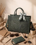 LOVEVOOK Bolsa de mano para laptop para mujer, bolsa de trabajo vintage con