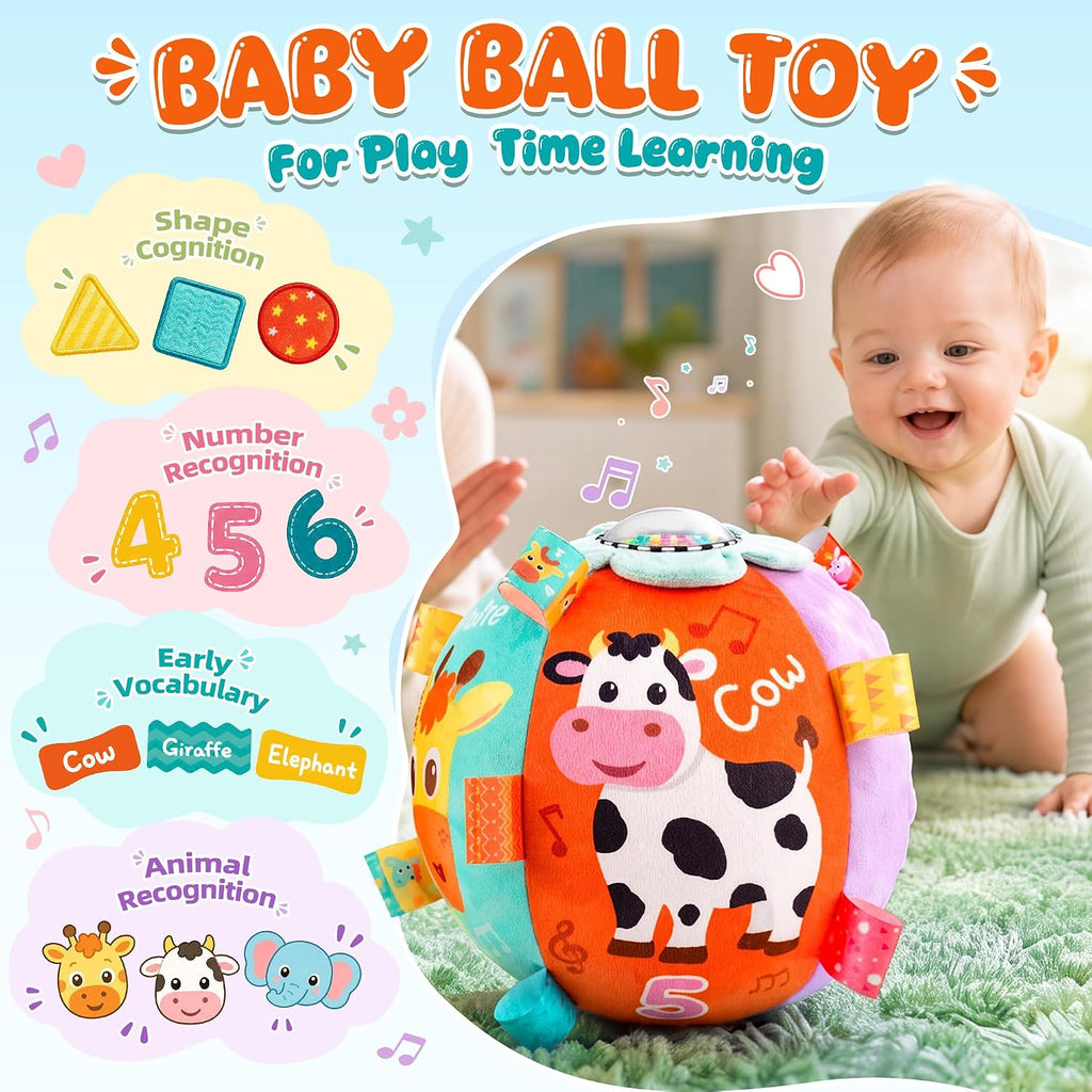 Juguetes para bebés de 6 a 12 meses, juguete sensorial con sonidos y