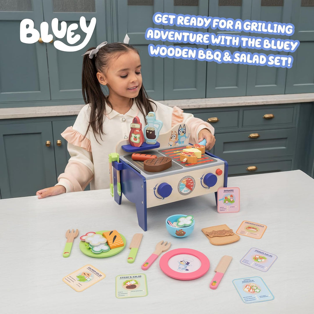 Bluey 8th Wonder - Juego de juguetes de madera para ensalada y barb...