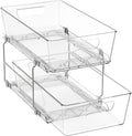 Simple Houseware - Cajón organizador de cesta extraíble de 2 niveles, transparente