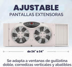 Bionaire Ventilador de Ventana con Aspas de Flujo de Aire Reversibl...
