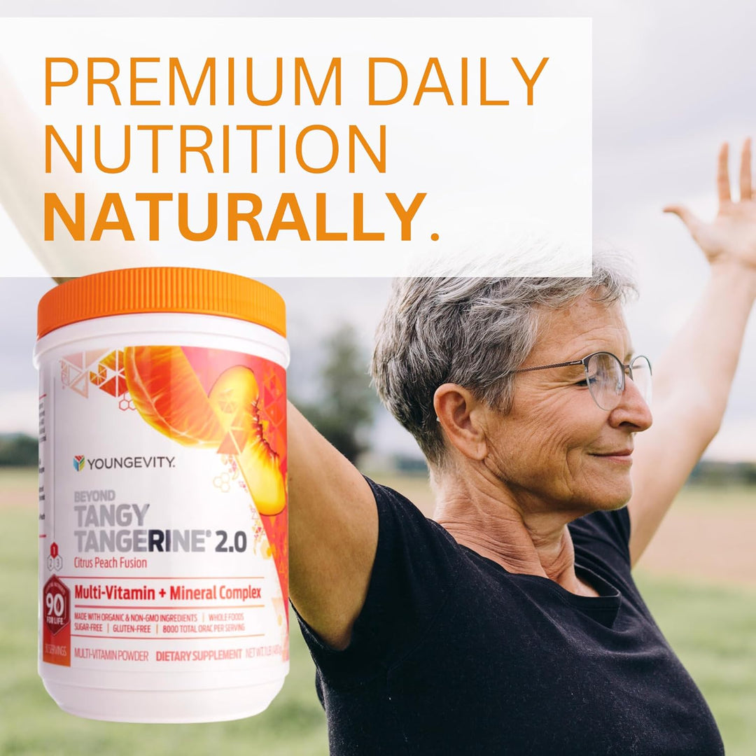 Youngevity Beyond Tangy Tangerine 2.0 Citrus Peach Fusion Complejo...