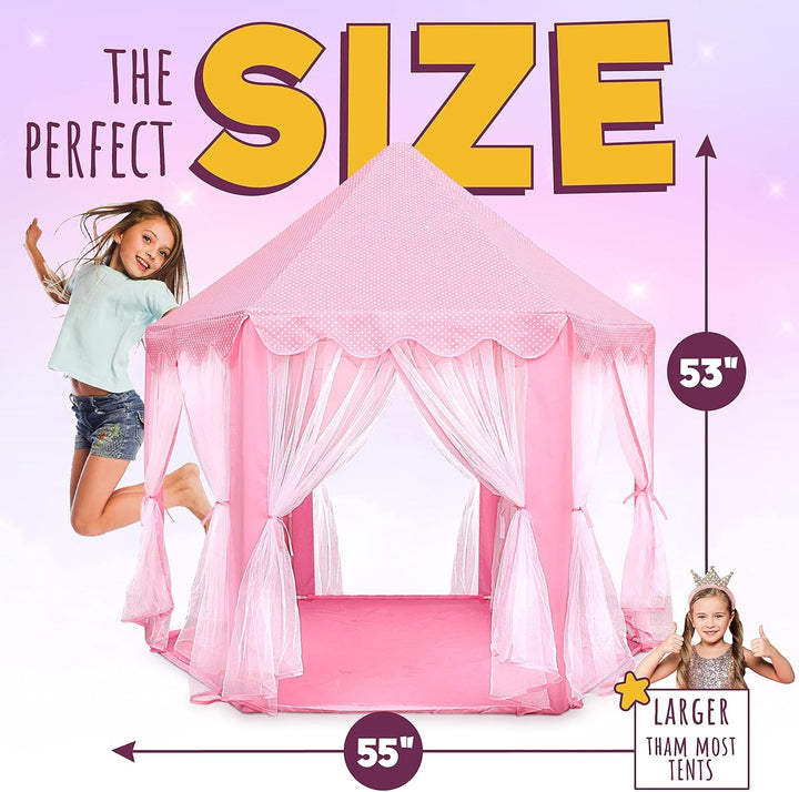 ORIAN Tienda de campaña Princess Castle Playhouse para niñas con lu...