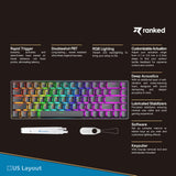 Ranked Master M65 HE 65% | Tecnología de disparo rápido | Teclado m...