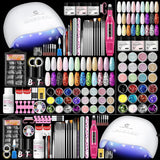 Kit de uñas acrílicas de 58 piezas para principiantes con todo, 3 c...