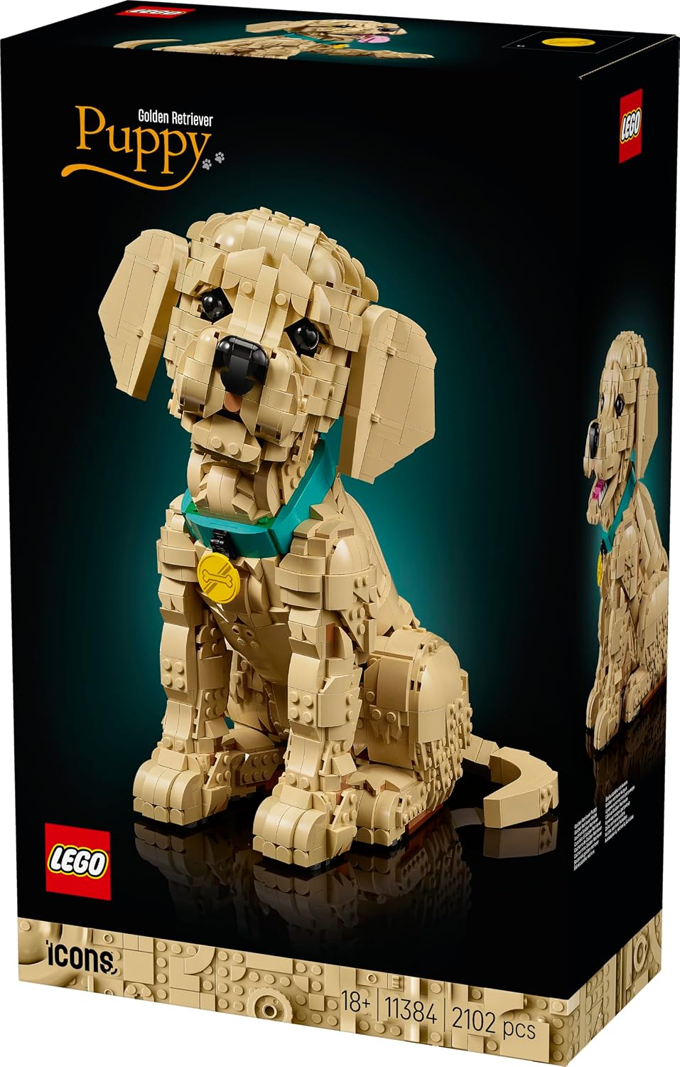LEGO Icono Golden Retriever Puppy 11384 Juguete, bloque de construc...