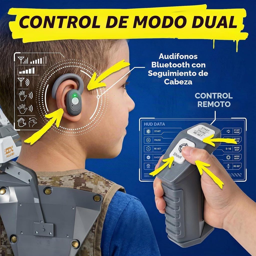 Robot Arm Blaster Toy - Juego de dardos de espuma, regalo para niños de 6