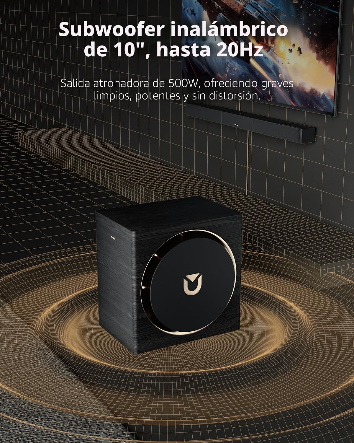 ULTIMEA Skywave X70 Sistema de Sonido Surround Inalámbrico Profesional 7.1.4ch