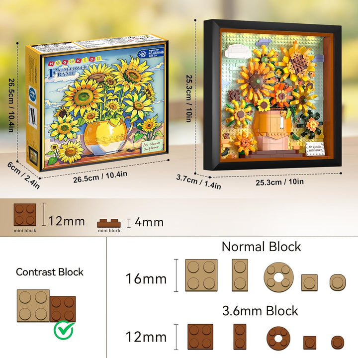 HOGOKIDS Juego de construcción de flores y girasoles con
