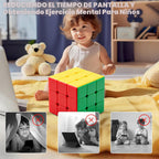 Cubo Mágico Gigante, Cubo de Velocidad 3x3 de 18 cm Gran Caja de Rompecabezas Sensorial 3D con Combinación de Colores, Regalo de Cumpleaños, Navidad y Relleno de Medias para Niños, Adultos, Juguetes