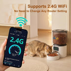 Alimentadores automáticos del gato 4L temporizó las comidas secas WiFi 10