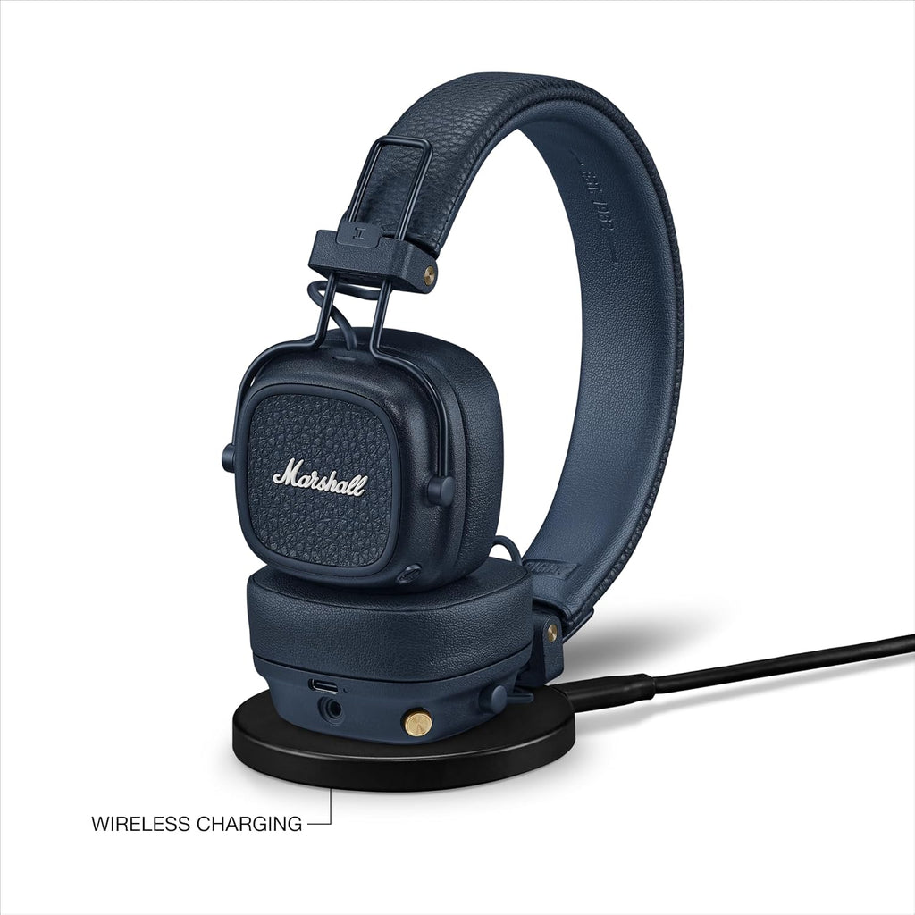 Marshall Major V Auriculares inalámbricos Bluetooth en la oreja - Azul medianoche, Tamaño único