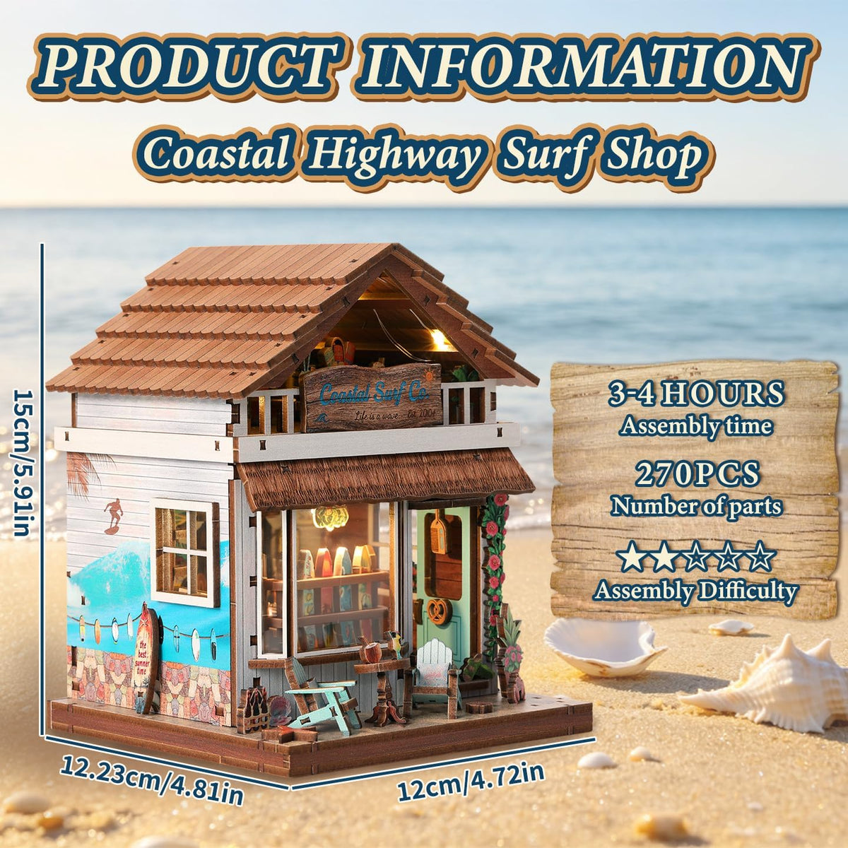 Mini House - Kit de casa de muñecas en miniatura, rompecabezas de