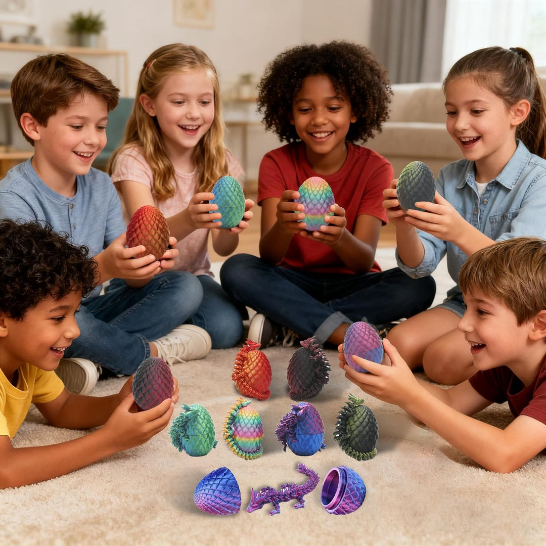 3D Printed Dragon Eggs Articulated Dragons Inside 6PCS