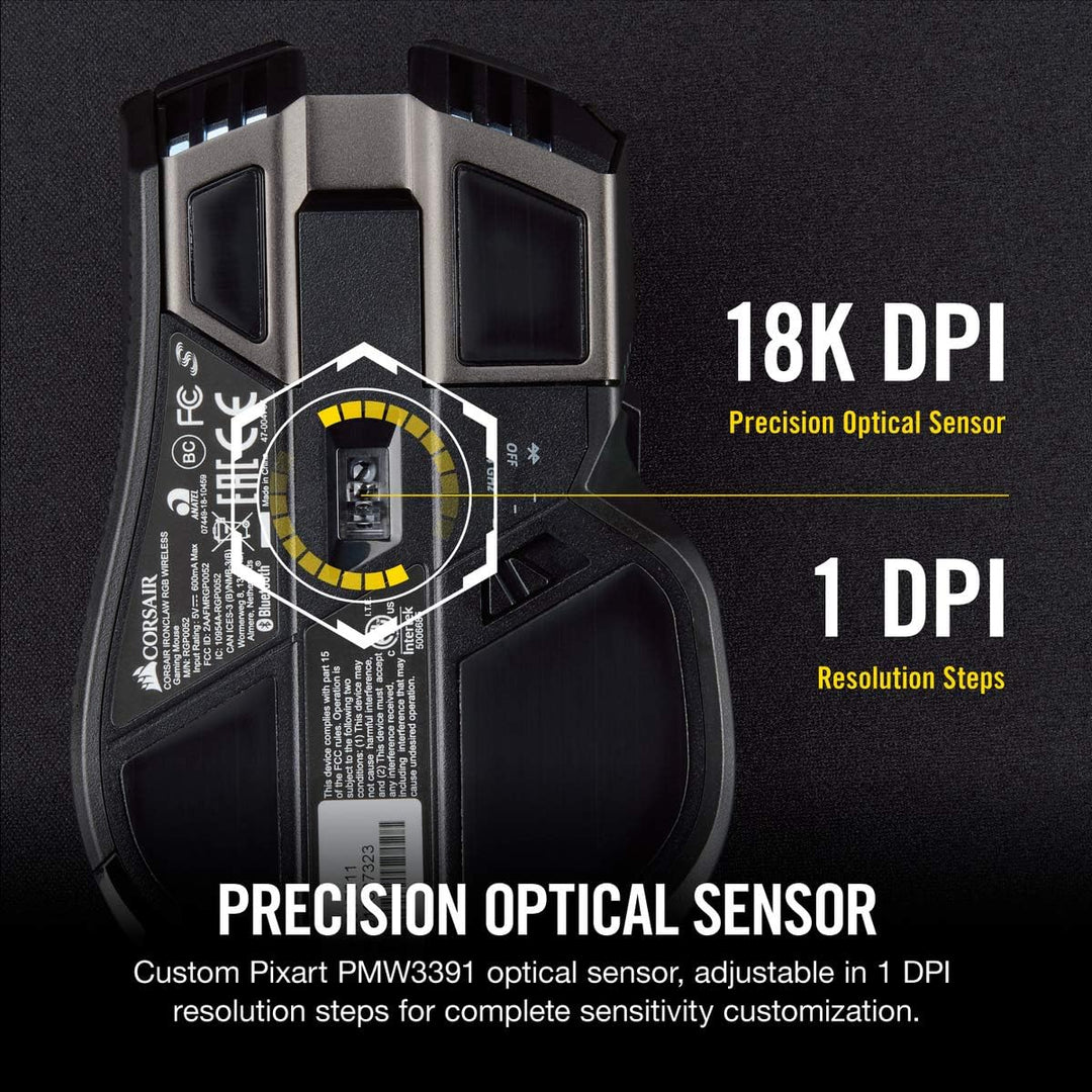Corsair IRONCLAW RGB mouse inalámbrico FPS\/MOBA para juegos \u2013...
