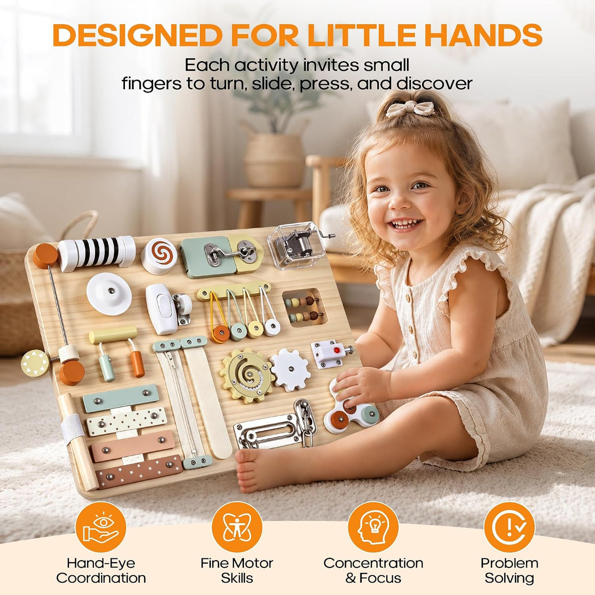 Juguetes Montessori de madera para niños pequeños
