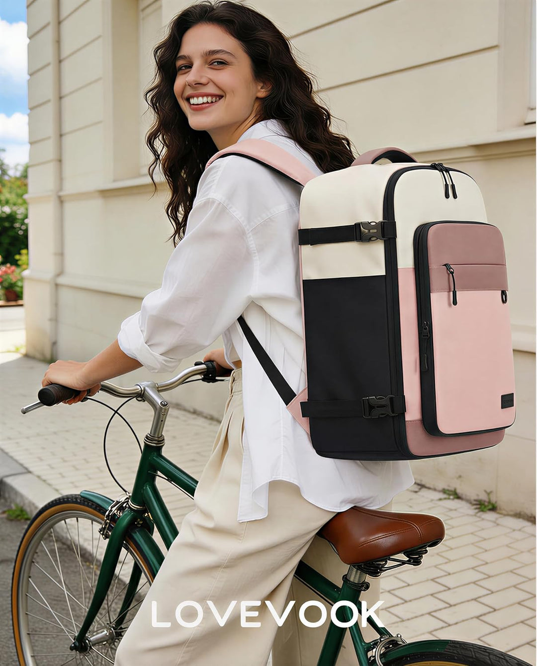 LOVEVOOK Mochila de viaje aprobada por aerolíneas para laptop, 4 un...