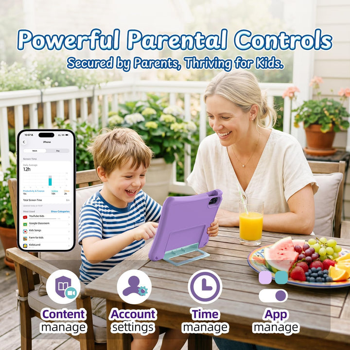 EDUAITABLET Tablet infantil de 10 pulgadas, tableta Android 16 para...