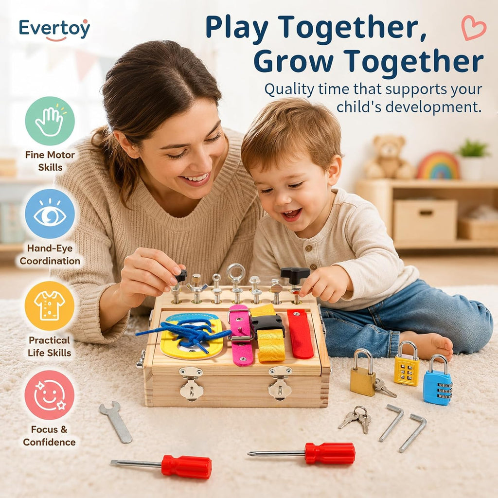 Tabla Montessori de madera para niños pequeños, a partir de 3 años