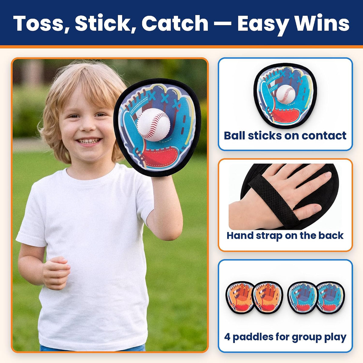 Juego de pelota para lanzar y atrapar juguetes al aire libre