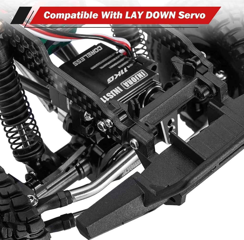 INJORA LCG Kit de chasis de fibra de carbono con bandeja de batería para TRX4M