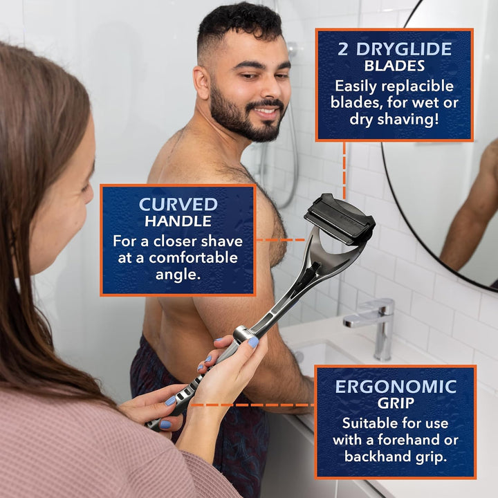 Afeitadora de espalda baKblade 2.0 SilverBak para hombres: afeitado...