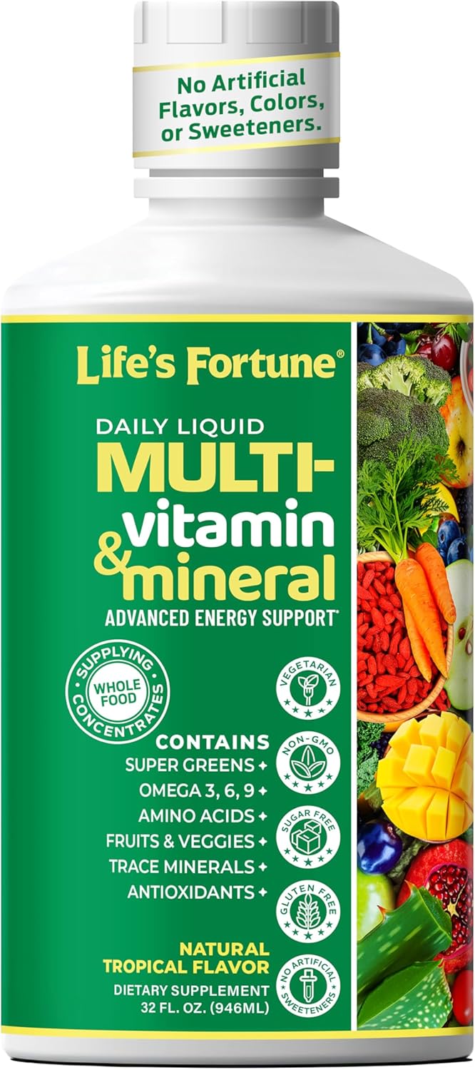 Life's Fortune Multivitamínico líquido para adultos, hombres y...