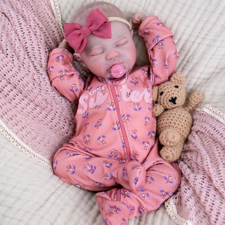 Aori Muñecas Reborn de bebé realistas de 50.8 cm Niña durmiendo rec...