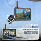 Cámara de respaldo inalámbrica EWAY WiFi magnética de 1080P HD con batería recargable, sin cableado, para monitoreo trasero y reversa en coche, camioneta, camioneta pickup, autocaravana, quinta rueda