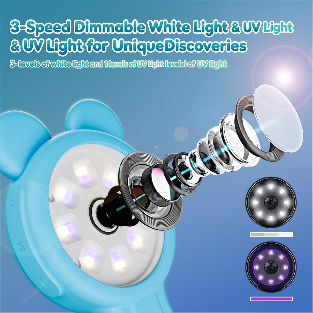 Lupa de enfoque automático de microscopio para niños