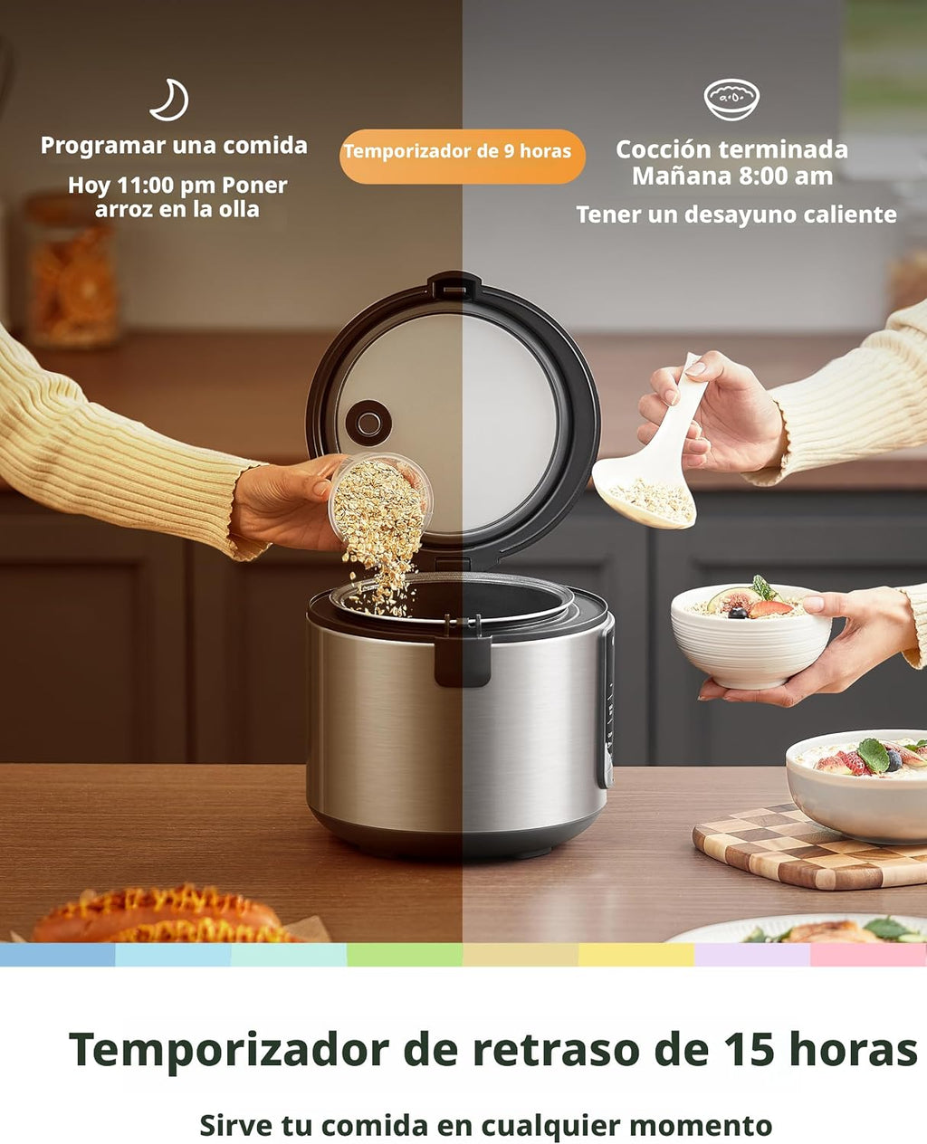 COMFEE' Arrocera con 6 funciones, 4 tazas de arroz sin cocer
